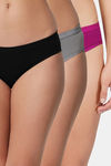 Bleeding Heart Medium Rise Full Coverage Bikini Panty (Pack of 3) - Multicolor — thumbnail 1
